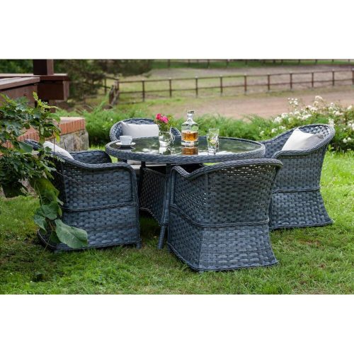 Modemo sofa set gray with 4 armchairs