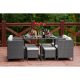 Cristallo outdoor rattan dining set in gray