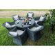 Modemo sofa set gray with 6 armchairs