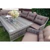 Divino 4-piece dining set gray rattan