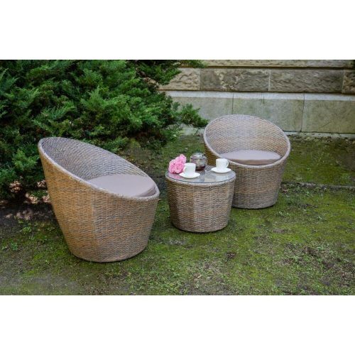 Modico outdoor rattan seating set in melange color