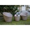 Modico outdoor rattan seating set in melange color