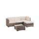 Tinto outdoor rattan seating set in gray melange