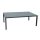 Table with black rattan cover and glass top 100*200*74 cm