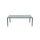 Table with gray rattan cover and glass top 100*200*74 cm
