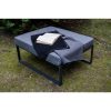 Show footrest with pouf cushion