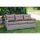 Divino 3-seater sofa with cushions, grey melange rattan
