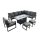 Show aluminum corner sofa with fire pit table