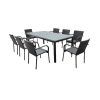 Sottile large dining set black