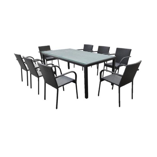 Sottile large dining set black