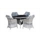 Modern dining set with 4-seater round table