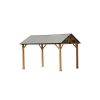 Aluminium garden pavilion Ferrara 340 x 405 x 293 cm