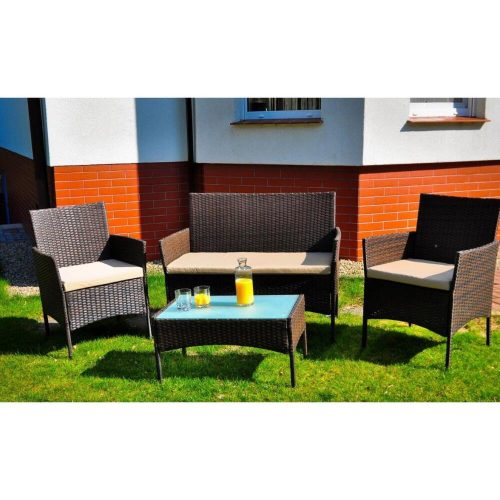 Comodo sofa set in brown