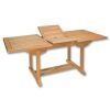 Gentle extendable square teak table