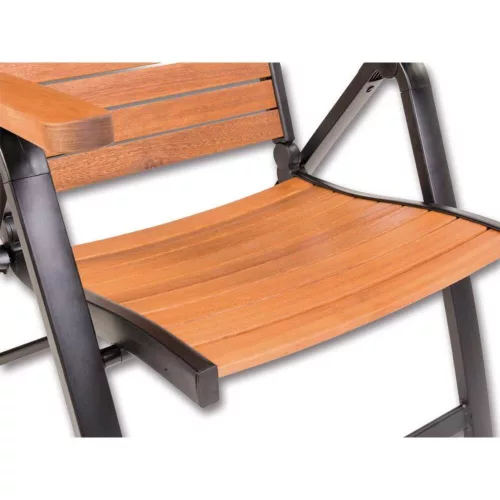 Flamingo 6-position adjustable eucalyptus chair