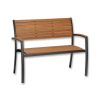 Flamingo eucalyptus bench with backrest 114 x 60 x 88 cm