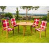 Naxos Savoy chair cushion 105*49*6 cm red checkered