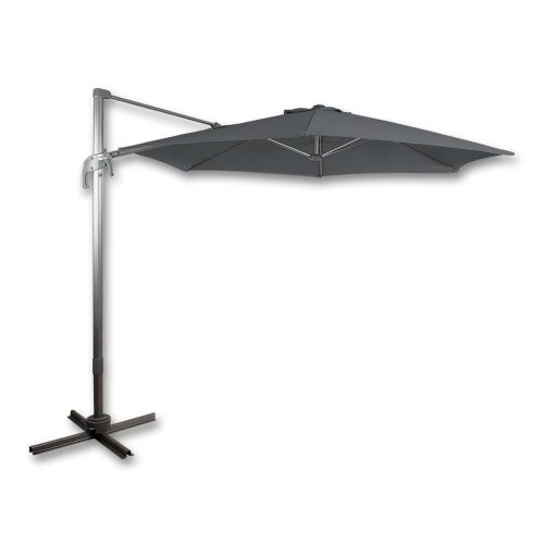 Santorini parasol with legs - grey