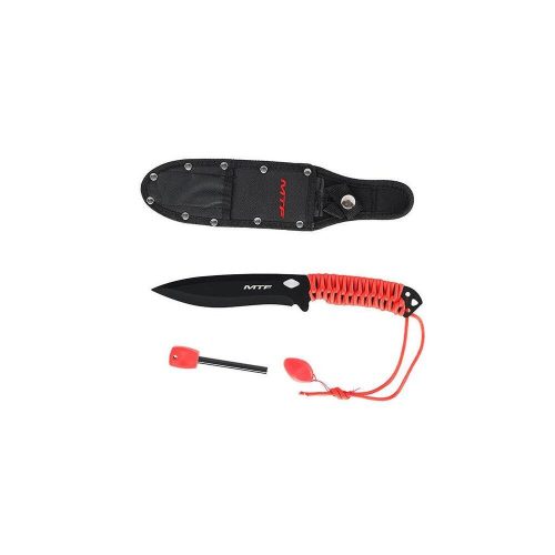 Knife with fixed blade, with sheath