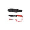 Knife with fixed blade, with sheath