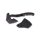 Camping axe with ergonomic handle and edge protection sheath, 35 cm