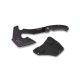 Camping axe with ergonomic handle and edge protection sheath, 35 cm
