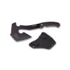 Camping axe with ergonomic handle and edge protection sheath, 35 cm