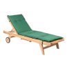 Green cushion for sunbed