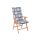 Grey and white checkered cushion for high back chair
