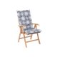 Grey and white checkered cushion for high back chair
