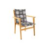 Grey and white checkered cushion for low back chair