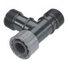 Gardena T-piece for valve with 1x1" internal and 2x1" external thread