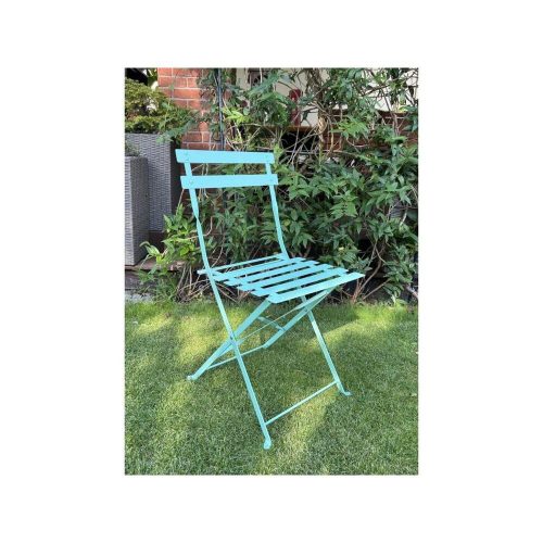 Steel frame foldable garden chair Semplici mint green