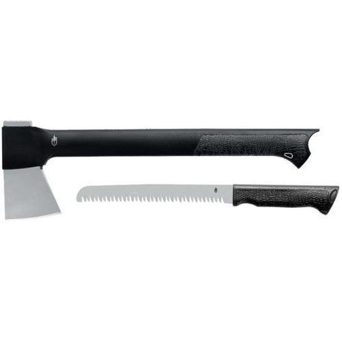 GERBER GATOR COMBO axe with a saw that can be attached to the handle