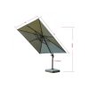 Parasol in ecru color, rectangular 300 x 300 cm with parasol base