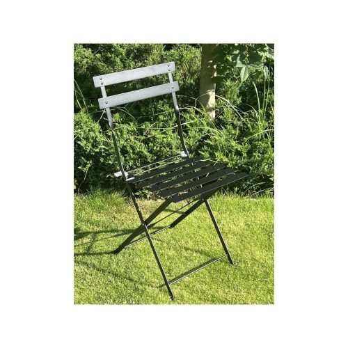 Steel frame folding garden chair Semplici black