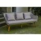 Modern 173 cm wide technorattan 3-seater sofa Largo