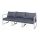 White three-seater sofa Mostrare 204 cm with aluminum frame