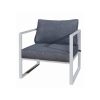White frame chair Monstrare with aluminum frame