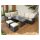 BOSCO gray technorattan sofa set with high poufs