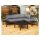 Aluminum garden sofa Vento with black frame and gray cushions