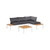 Aluminum garden sofa Vento with white frame and gray cushions