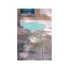 Small round balcony table 60 cm in mint green
