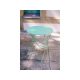 Small round balcony table 60 cm in mint green