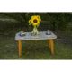 Garden table Largo with 5 mm glass top 90 x 45 cm