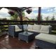 Amaro sofa set 4-piece gray rattan with ecru cushions