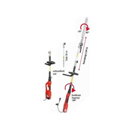 HECHT 695 ELECTRIC HIGH HEDGE TRIMMER, 900W