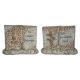 Decorative garden memorial stone, book-shaped, made of ceramic, 2 types, 1 pc.