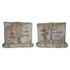 Decorative garden memorial stone, book-shaped, made of ceramic, 2 types, 1 pc.