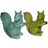 Standing squirrels made of ceramic, green, 1 pc, 24.5 cm